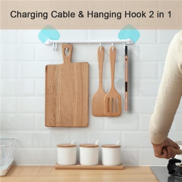 Candle Lighter Electric Arc Lighter with Built in USB Cable & Hanging Hook - Picture 6 of 7